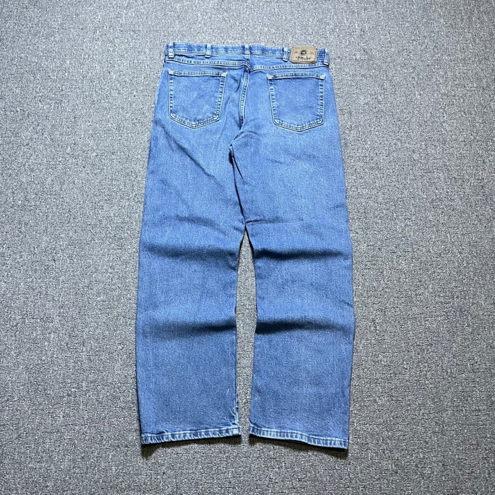 Wrangler Regular Fit Jeans 36x30 Blue Denim Stretch Five Pocket 855WAQD Mens